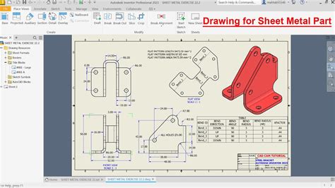 drawn sheet metal parts|sheet metal basic drawing.